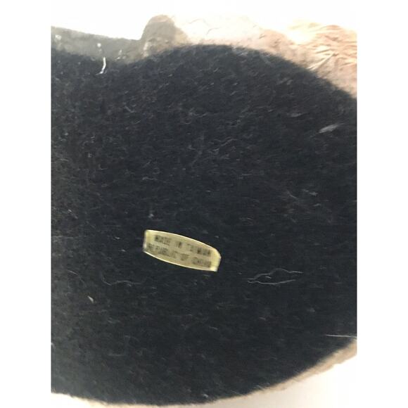 Vintage Sleeping Cat and Mouse Wicker Basket Figurine Plaid Cushion Kitten - Picture 5 of 11